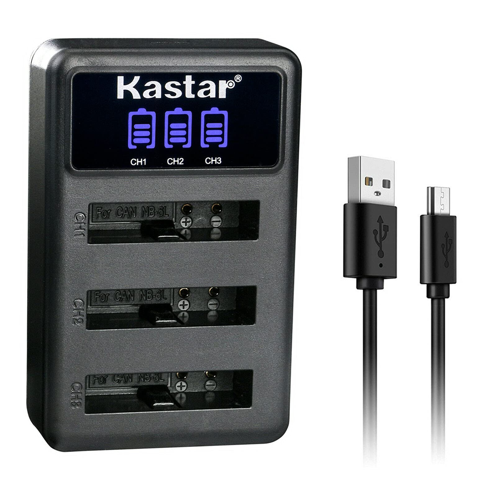 NB-6L Battery&Charger for Canon PowerShot SX280 HS, SX500 IS, SX510 HS