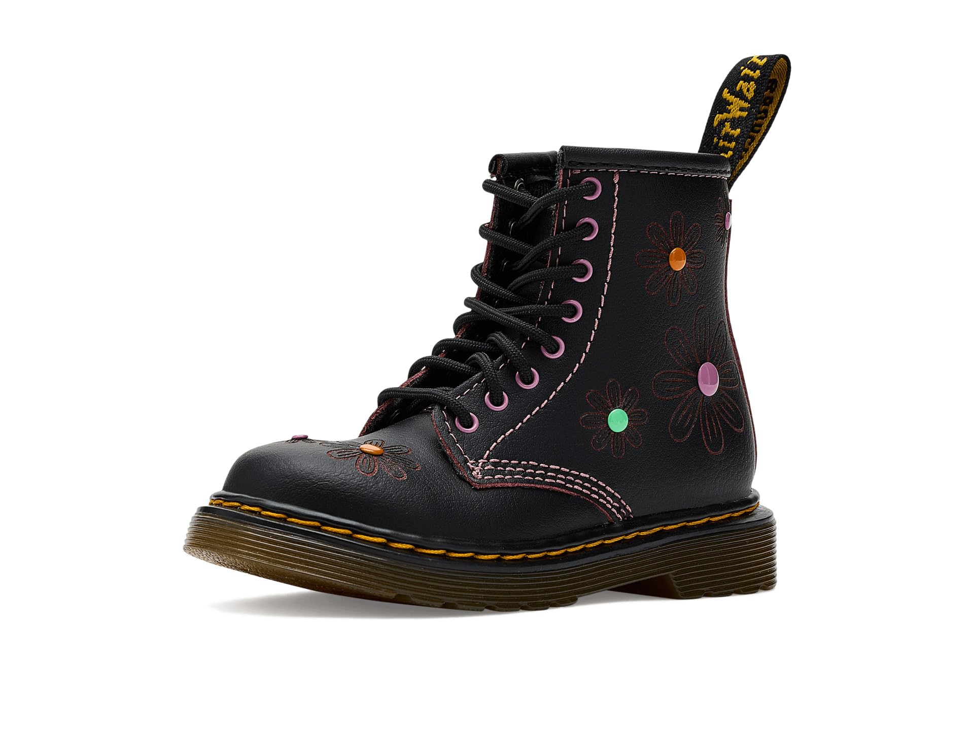 Dr. Martens Kids Unisex 1460 T (Toddler) Black/Dusty Rose 8 Toddler Medium