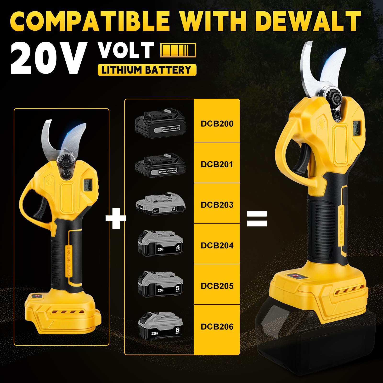 Sécateur Sur Batterie Électrique Sans Fil Brushless 30mm, Sécateur De Jardin, Cisailles à