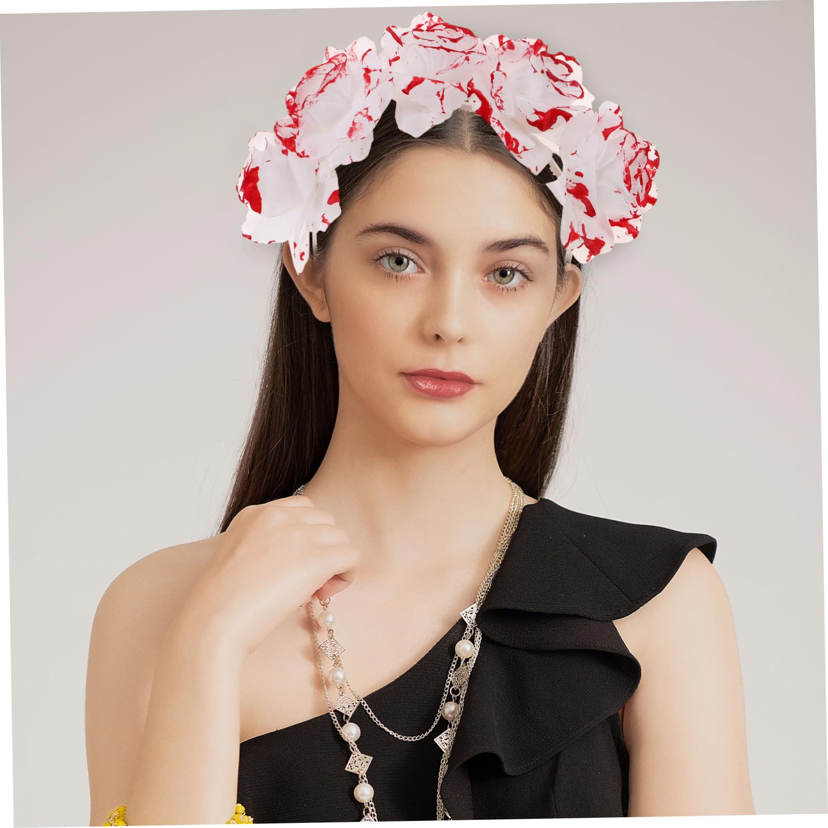 Housoutil Serre-tête Forme de Rose pour Femme Accessoire de Plage Décoratif de Coiffure pour Cheveux