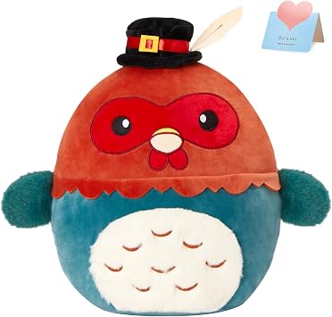 Thanksgiving Chicken Plush Turkey Bird Toy Cute Stuffed Animal | CozyWorld cute soft plush stuffed adorable cozy fluffy cuddly thanksgiving chicken turkey bird toy animal gift kids autumn