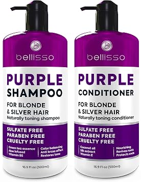 BELLISSO Purple Hair Mask and Purple Shampoo and Conditioner