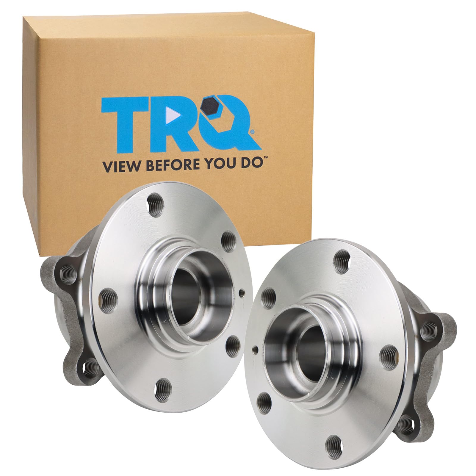 TRQ Front Left and Right Wheel Bearing and Hub Assembly Set 2 Piece