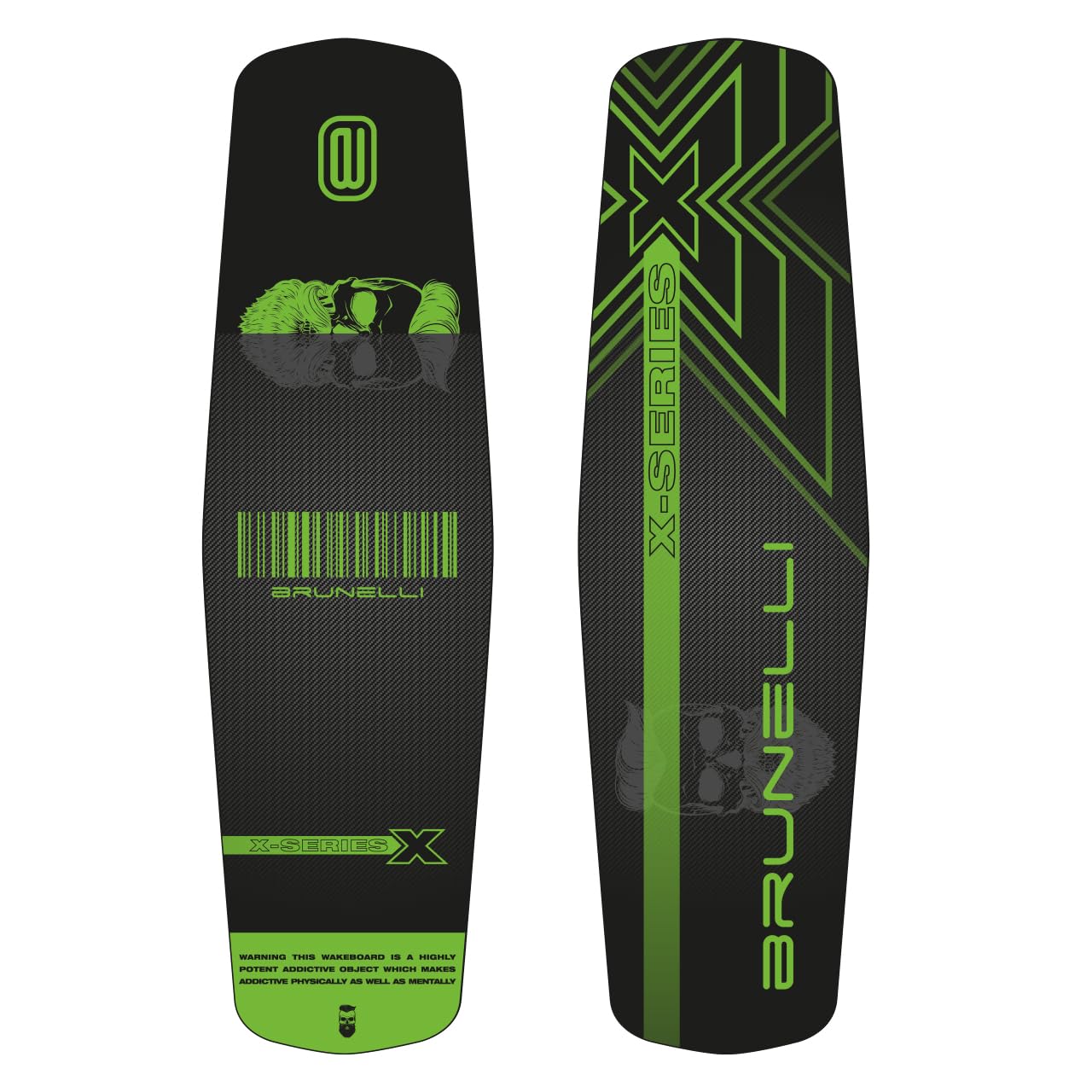 BRUNELLI Wood Flex Pro Cable Park Wakeboard Set 145cm Bindung L/XL Grind-Base