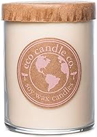 Vista 90 de ECO CANDLE CO. Vela reciclada, Pastel de Ron y Caramelo, 26 oz. - Aromas de Caramelo, Ron, Arce, Almendra, Pera y Vainilla - 100% Cera de Soya, Sin