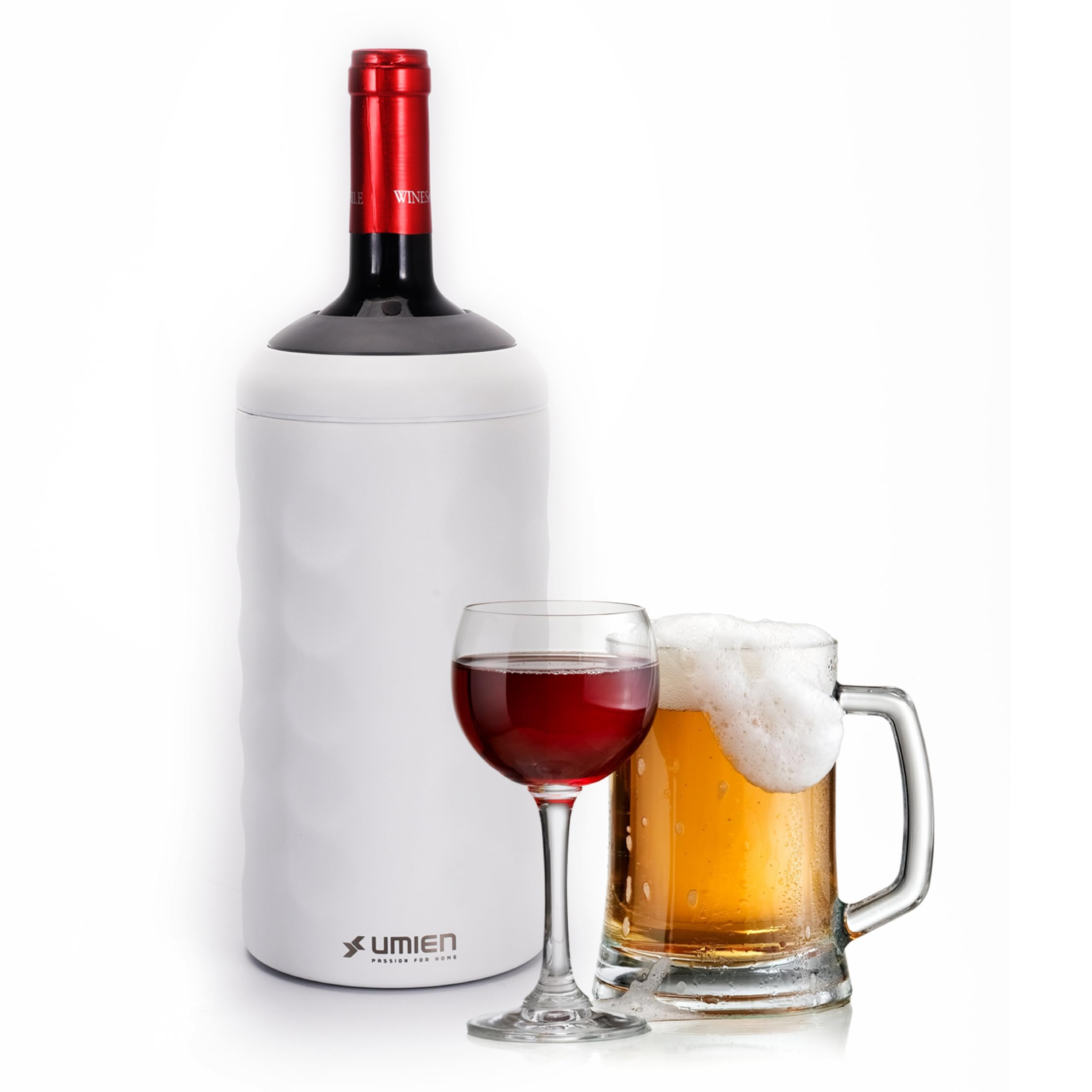 Premium Wine Chiller - 750ml Stainless Steel Wine Bottle Cooler, Vacuum Insulated & Double-Walled - Keeps Wine Cold for 6+ Hours - Champagne Chiller Sleeve for Most Bottles - White — Amazon image 9