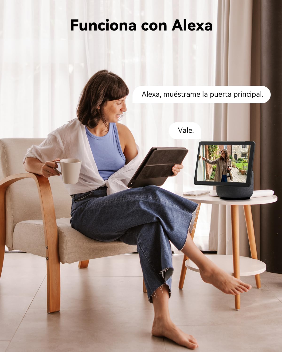Imou Mirilla Digital de Puerta con Modo AOV (Siempre en Vídeo) – Cámara 5MP Ultra HD, Pantalla a Color de 4.3", WiFi 2,4/5GHz, Detección de Personas, 4800mAh Batería Recargable, Máscara de Privacidad