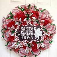 Vista 2 de 4 rollos de cinta de malla decorativa para decoración de coronas, 10 pulgadas x 30 pies, rollo de malla decorativa de Navidad, suministros