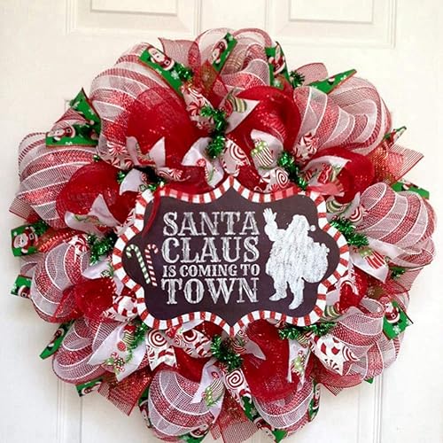 Miniatura 2 de 4 rollos de cinta de malla decorativa para decoración de coronas, 10 pulgadas x 30 pies, rollo de malla decorativa de Navidad, suministros para