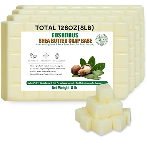 Miniatura 30 de EDSRDRUS Base de jabón aromática de 2 libras, hecha a mano con miel y aceite de coco, base de jabón hidratante para derretir y verter