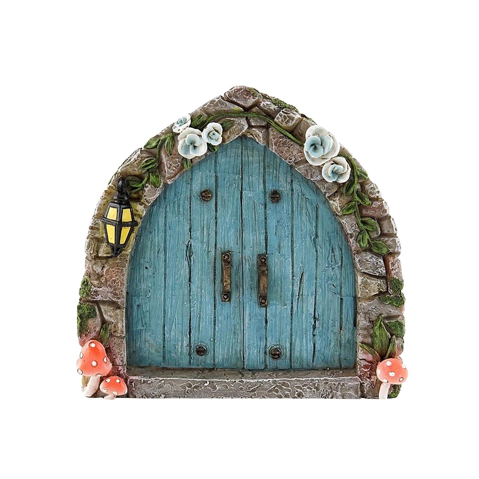 Mini Porte De Fée En Bois – Décoration Magique Pour Arbre Ou Jardin (8-10 Cm, Motif Fenêtre)