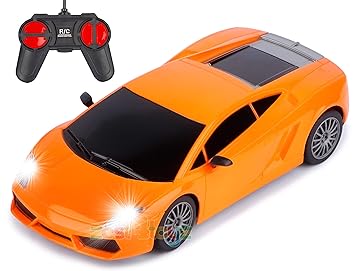 Zest 4 Toyz Remote Control 4 Channel Radio Control Racing Sports Car for Kids Boys - Orange