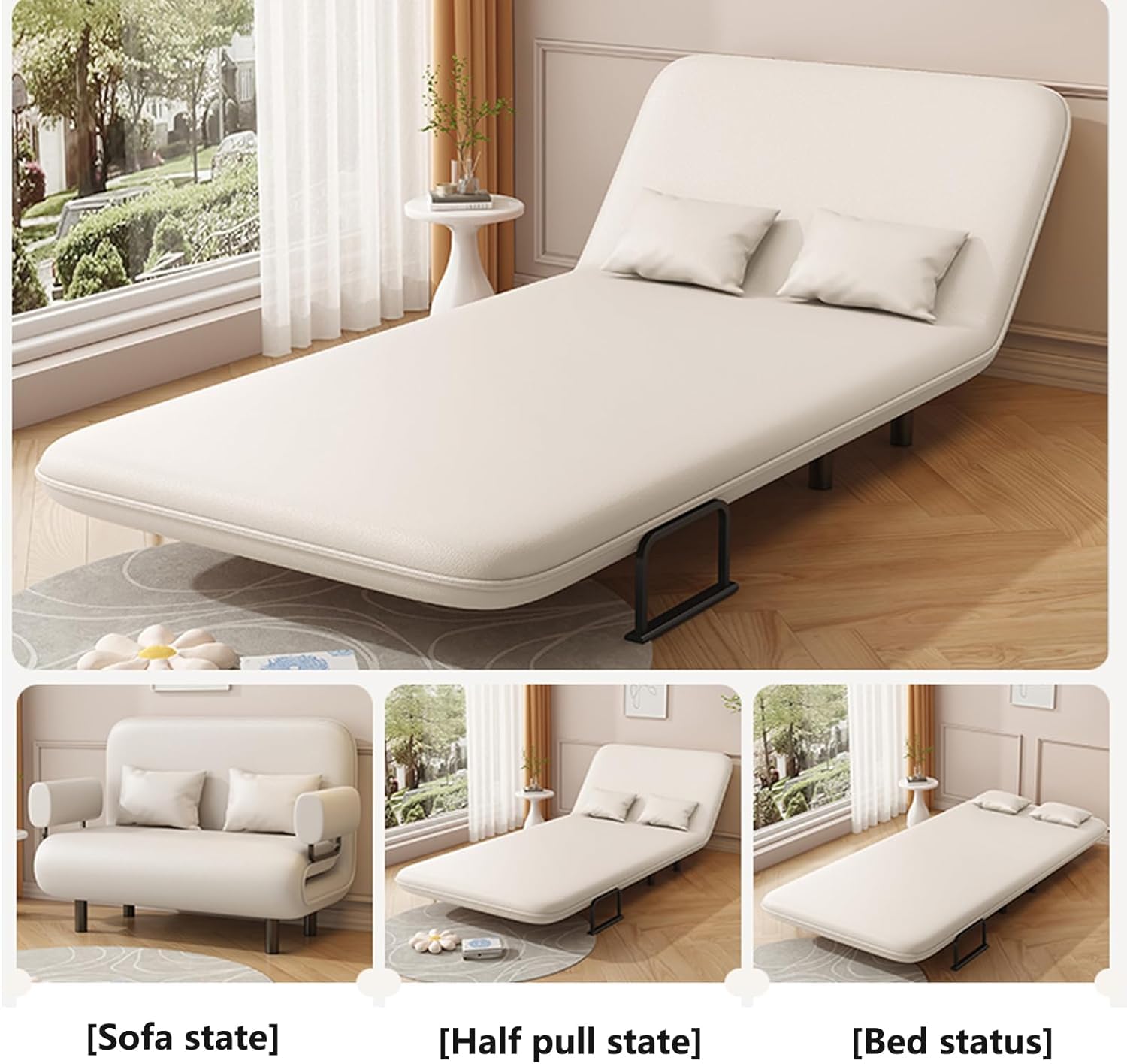 Pouf Letto Wiuzo Divano Letto Singolo Allungabile In 1: Con