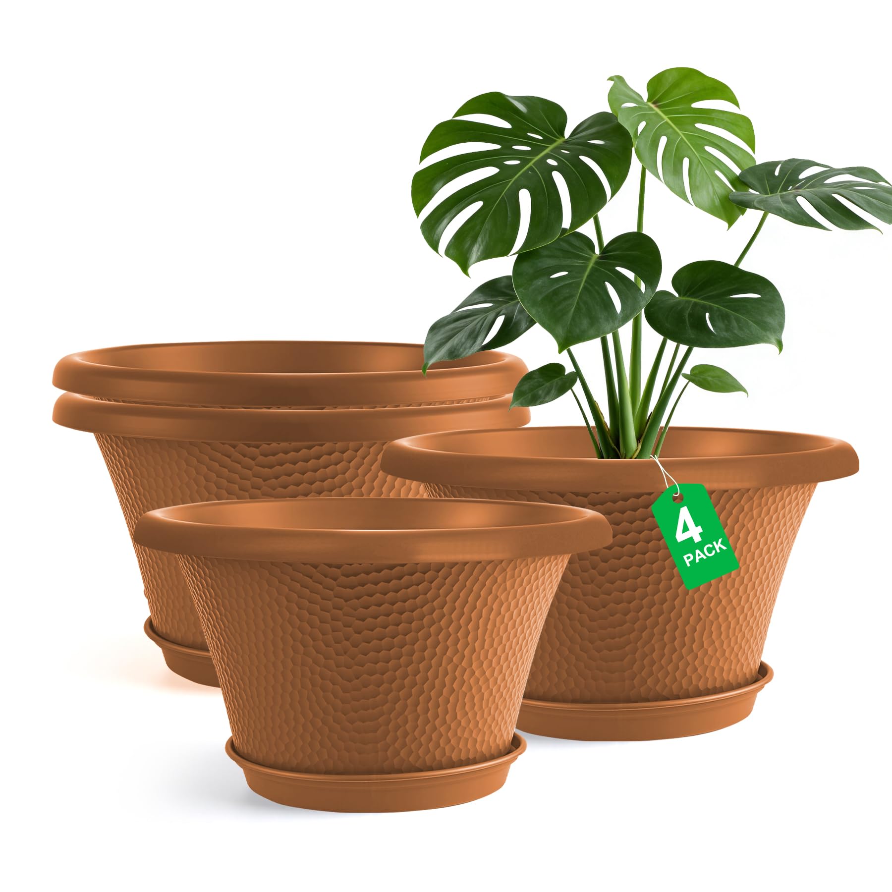 Quarut 12 Inch Pots 4-Pack