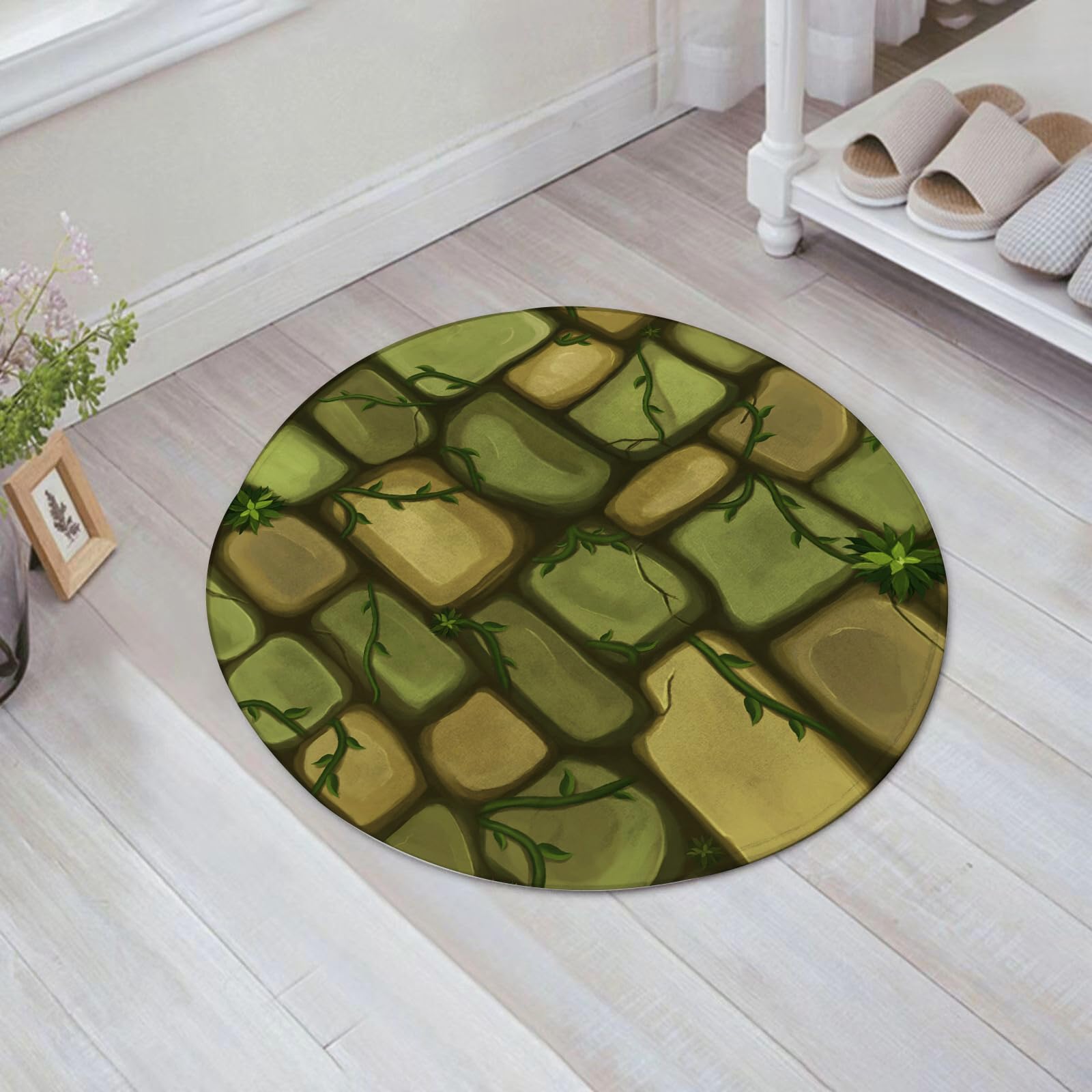 EMFSLA Bath Mat 24x24 in,ones texture and background. Rock texture,Non-Slip Bathroom Mat Machine-Washable,Ultra Soft and Water Absorbent Bath Rug for Bathroom