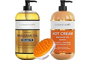 Cellulite Massage Oil, Gel & Mitt: Revolutionary Trio for Smoother Skin