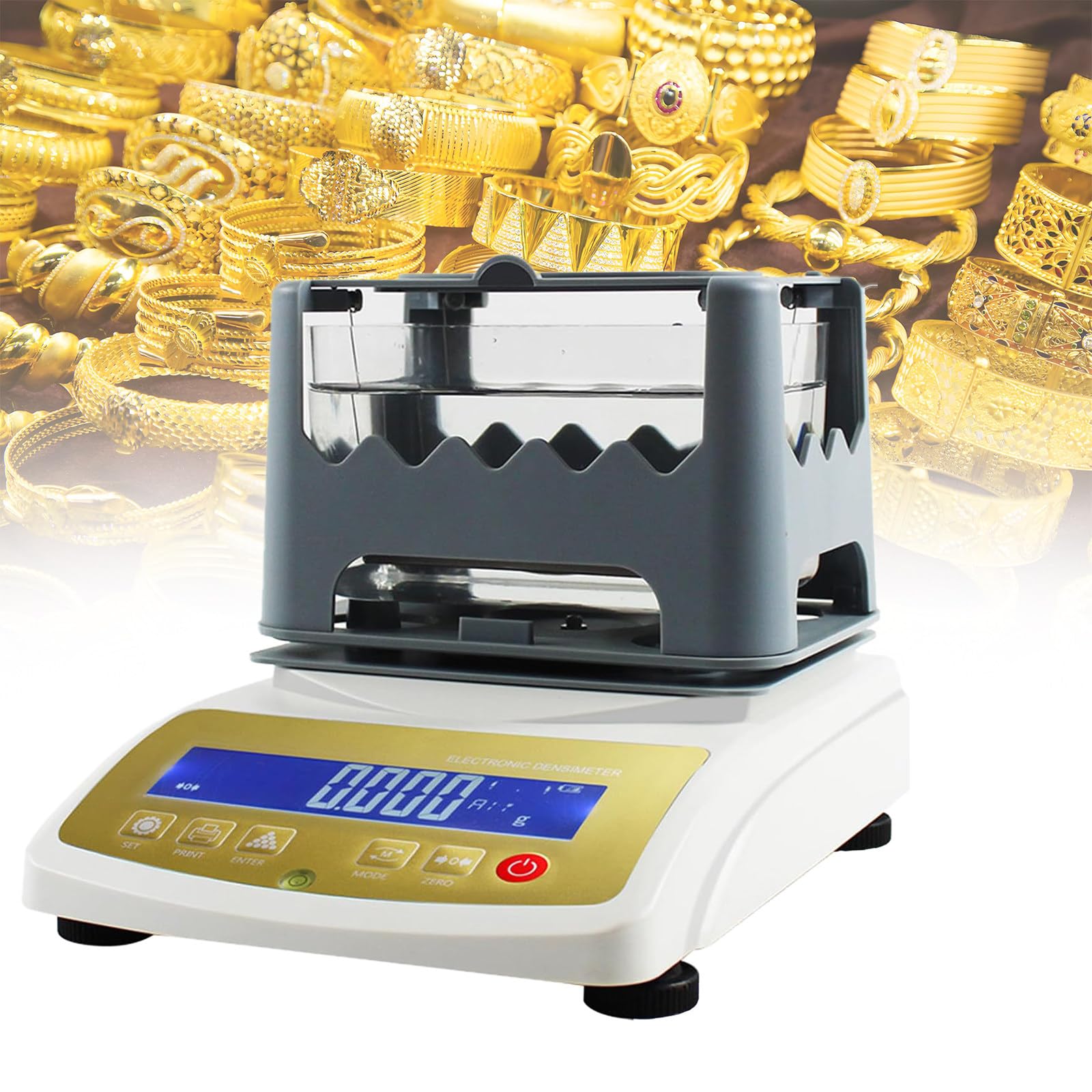 aromaoveite Gold Purity Tester, Digital Gold Purity Tester, Gold, Silver, Platinum And Palladium Authenticity Tester, Gold Density Meter, Precious Metal Analyzer MDJ-600K