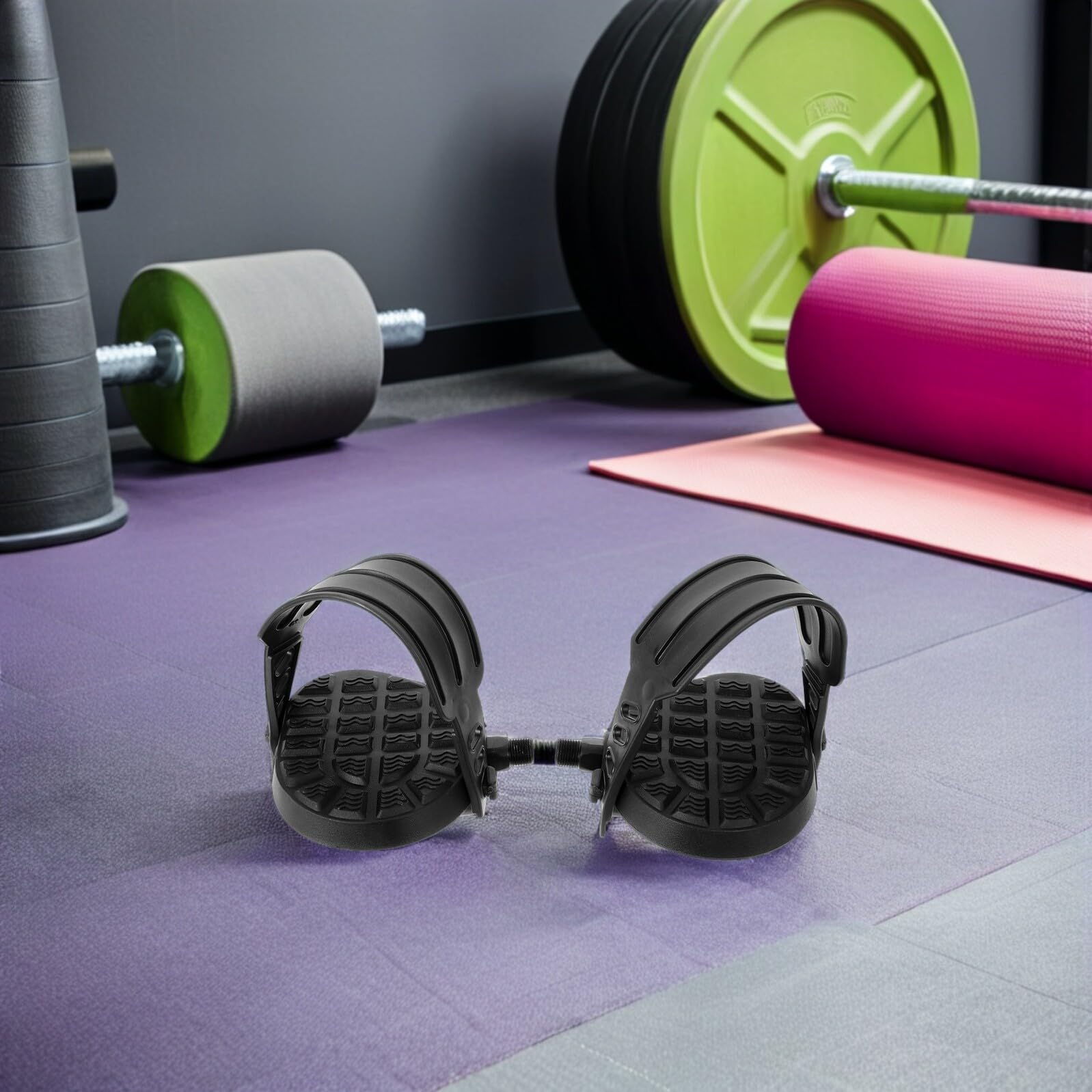 Toyvian Pedales para Bicicleta Estática 9/16 4 Piezas Antideslizantes con Plataforma Ancha y Correas Ajustables Repuestos para Ejercicio en Casa y Ciclismo Indoor
