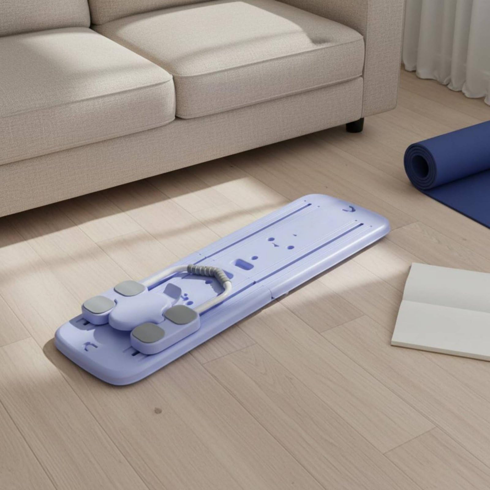 F Fityle Entrenador Abdominal para Hombres Banco Abdominal Núcleo Tabla de Ejercicio Plegable Material PP Antideslizante Doble Soporte Estable Apto para
