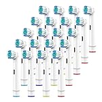 Toothbrush Heads for Oral B, 20 Pack Professional Electric Toothbrush Replacement Heads Medium Soft Dupont Bristles Replacement Toothbrush Heads Precision Clean Brush Heads Refills