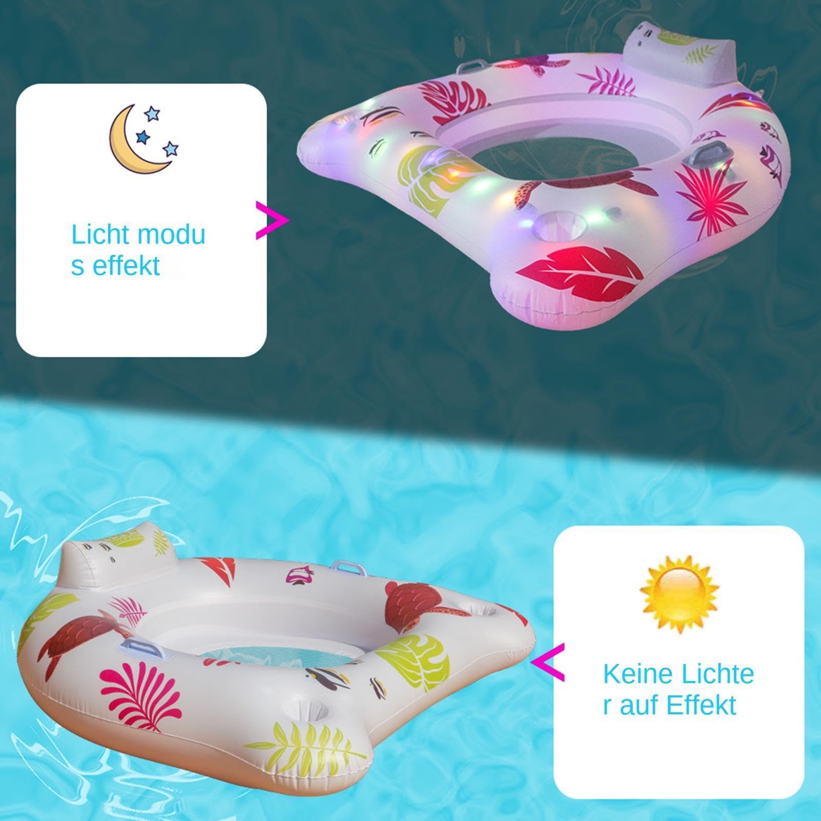 Silla de Piscina Flotante Con Luces LED