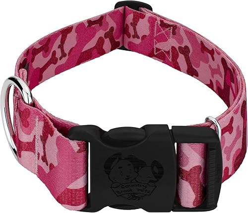 Miniatura 8 de Country Brook Petz - Collar de perro de camuflaje naranja Sunset Deluxe - Colección militar y camuflaje con 9 diseños resistentes (1 12 pulgada,