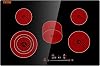 VEVOR Electric Stove Top,Electric Cooktop,9 Power Levels & Sensor Touch Control,Easy to Clean Ceramic Glass Surface,Child Safety Lock