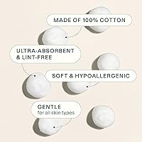 Vista 3 de Cliganic Bolas de algodón súper jumbo (200 unidades), hipoalergénicas, absorbentes, tamaño grande, 100% puro