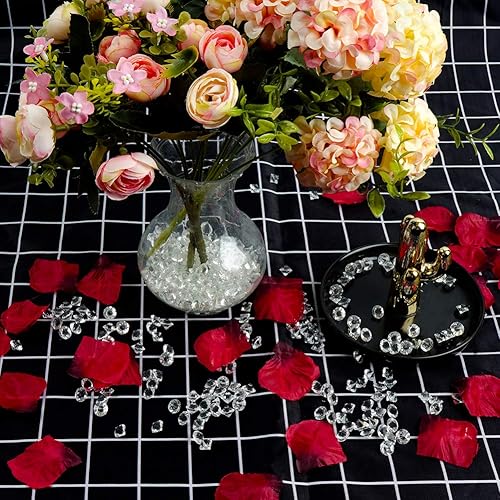 Miniatura 6 de HANSGO 500 diamantes, mini cristales falsos de vidrio transparente para rellenos de jarrones, decoración de boda, tesoro pirata, accesorios de fotos