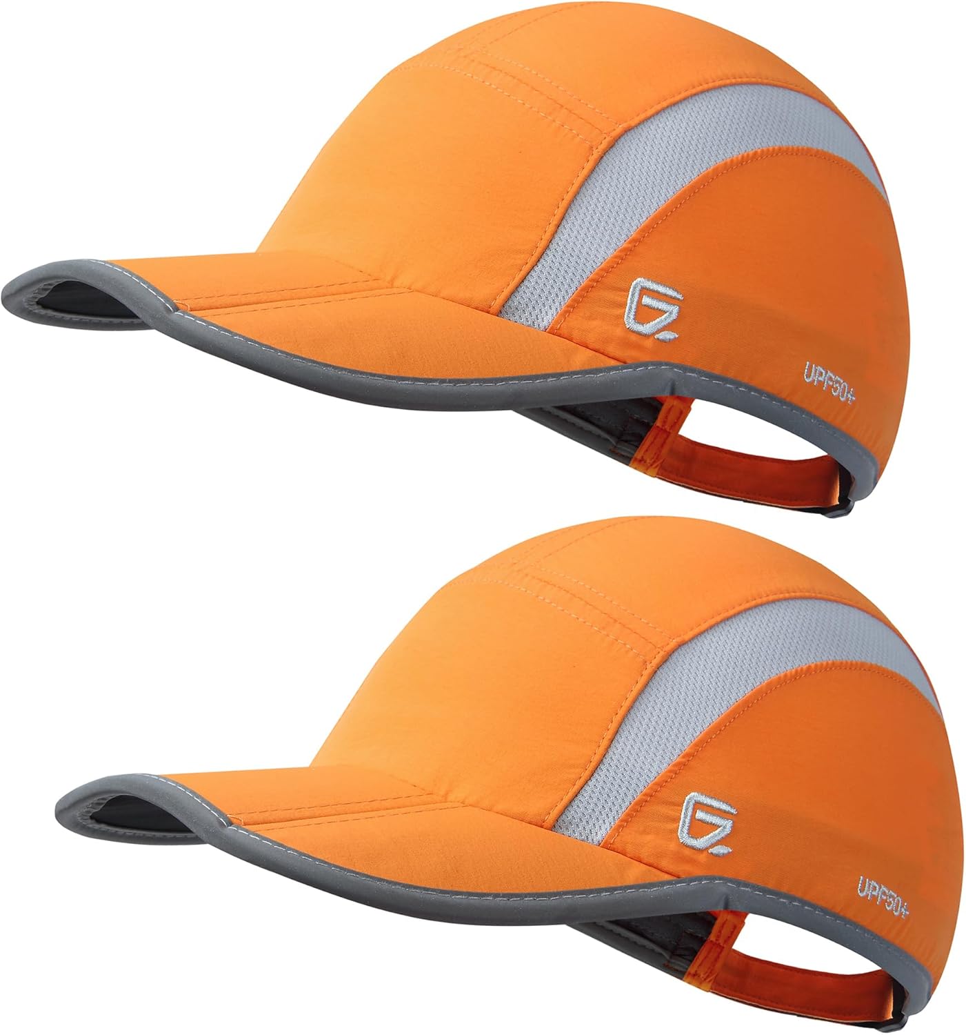 GADIEMKENSD 2 Pack Reflective Foldable Sports Hat UPF 50+ Sun Protection Outdoor Run Hats for Men and Women