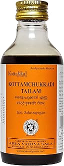 Kottakkal ayurveda® Kottamchukkadi Tailam, Herbal Massage Oil for Wellness Naturally - Pack of 1 (200 ml)