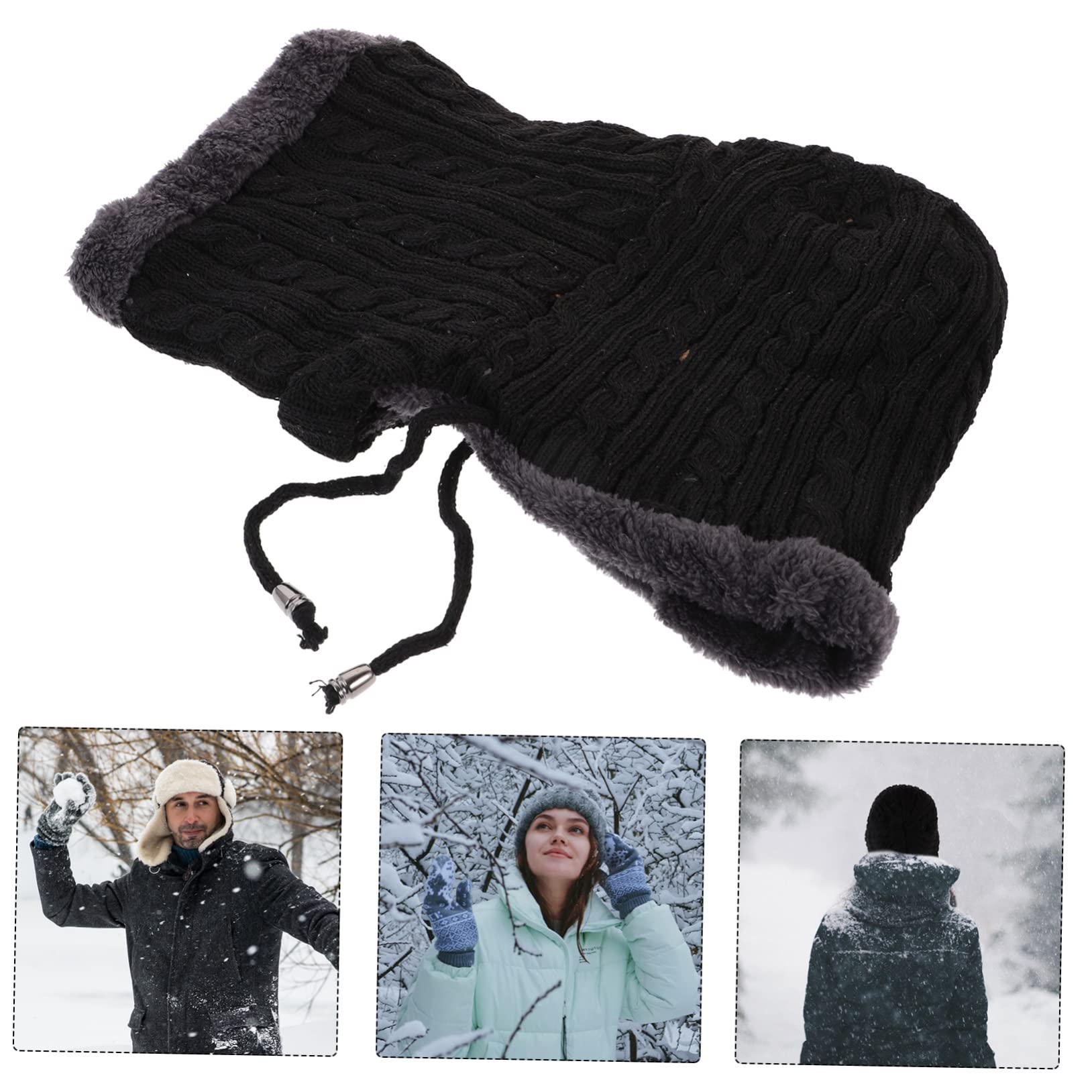 Beavorty Cappello in Maglia di Pile Nevicare Berretto da Donna Maschere da Sci Sciarpa da Sci Cappelli per Le Donne Cappello per Le Donne Cappelli per Uomo Uomini Scaldacollo Rosso