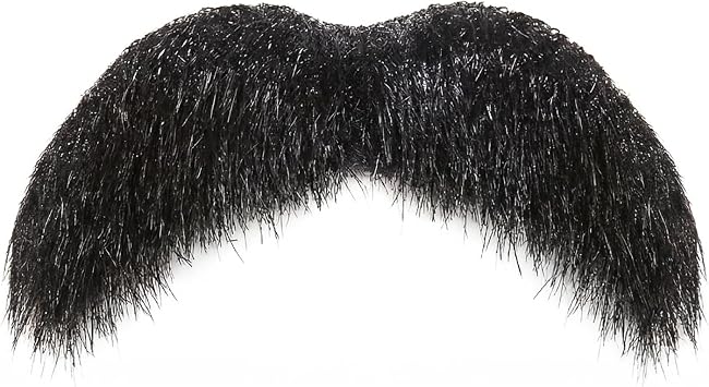 شوارب شارب مزيف، ذاتية اللصق، جديدة، شعر وجه زائف صغير من فرس البحر، إكسسوار أزياء، لون أسود لامع