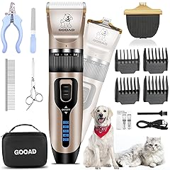 Dog Clippers for Grooming,Dog Grooming Kit for Heavy Thick Hair&Coats/Low Noise Rechargeable Cordless Hair Trimmer/Pet Shaver with Paw Trimmer for Small & Large Dogs Cats