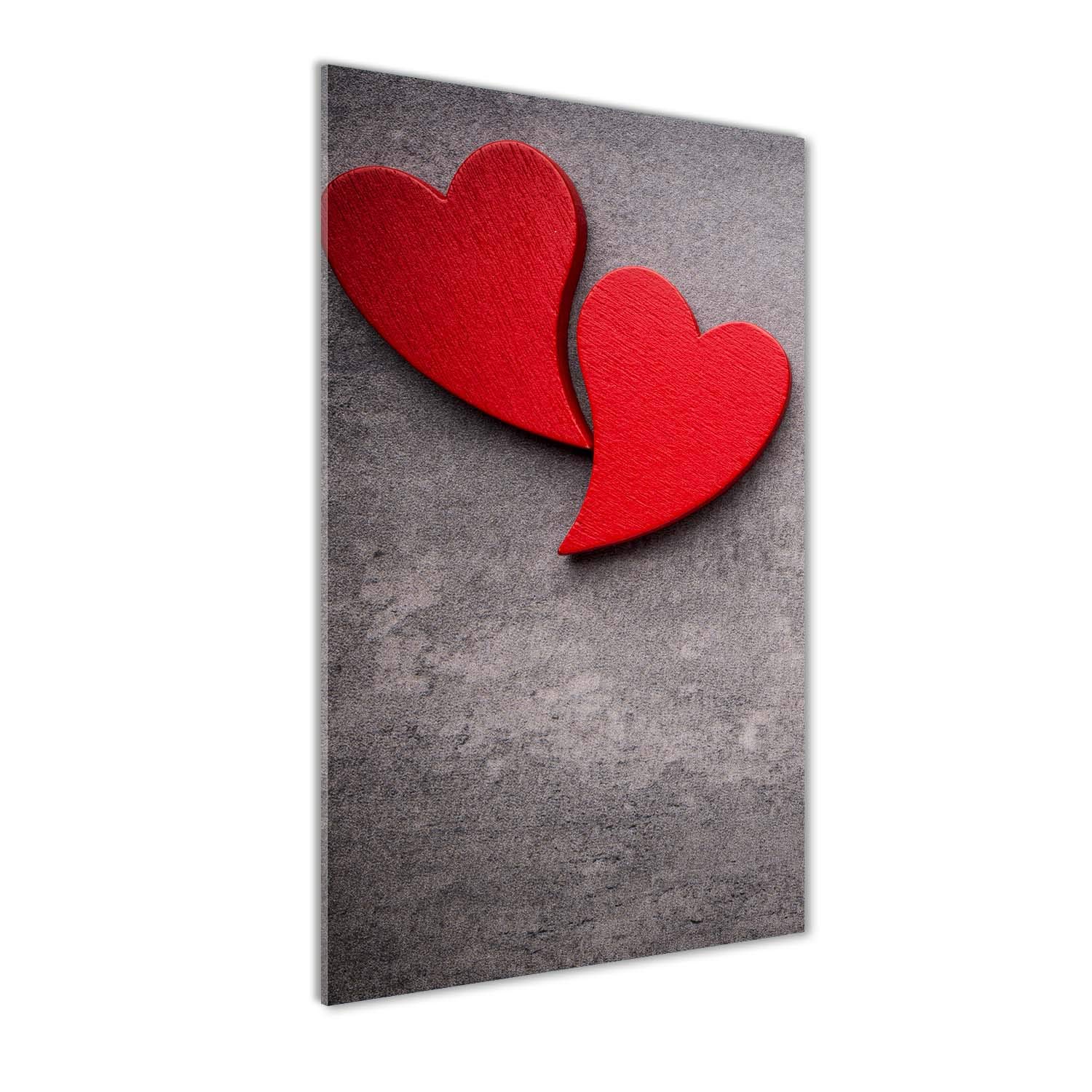 Image sur verre acrylique de coeurs rouges Tulup pour salon et chambre 60x120