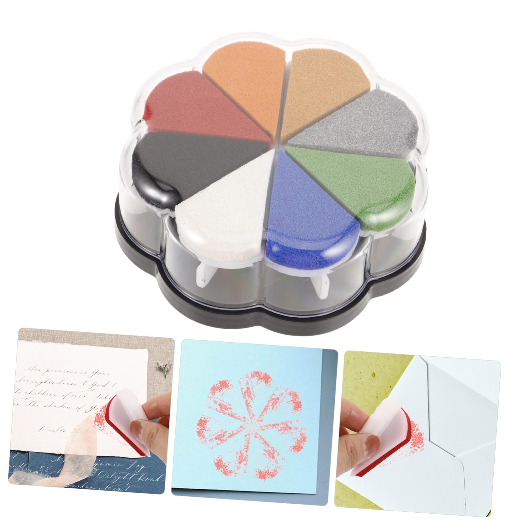 SHINEOFI 2pezzi Cuscinetti Per Timbri Colorati Inchiostro Lavabile Per Scrapbooking e Design Creativi e Versatili Facile Da Usare e Portatile