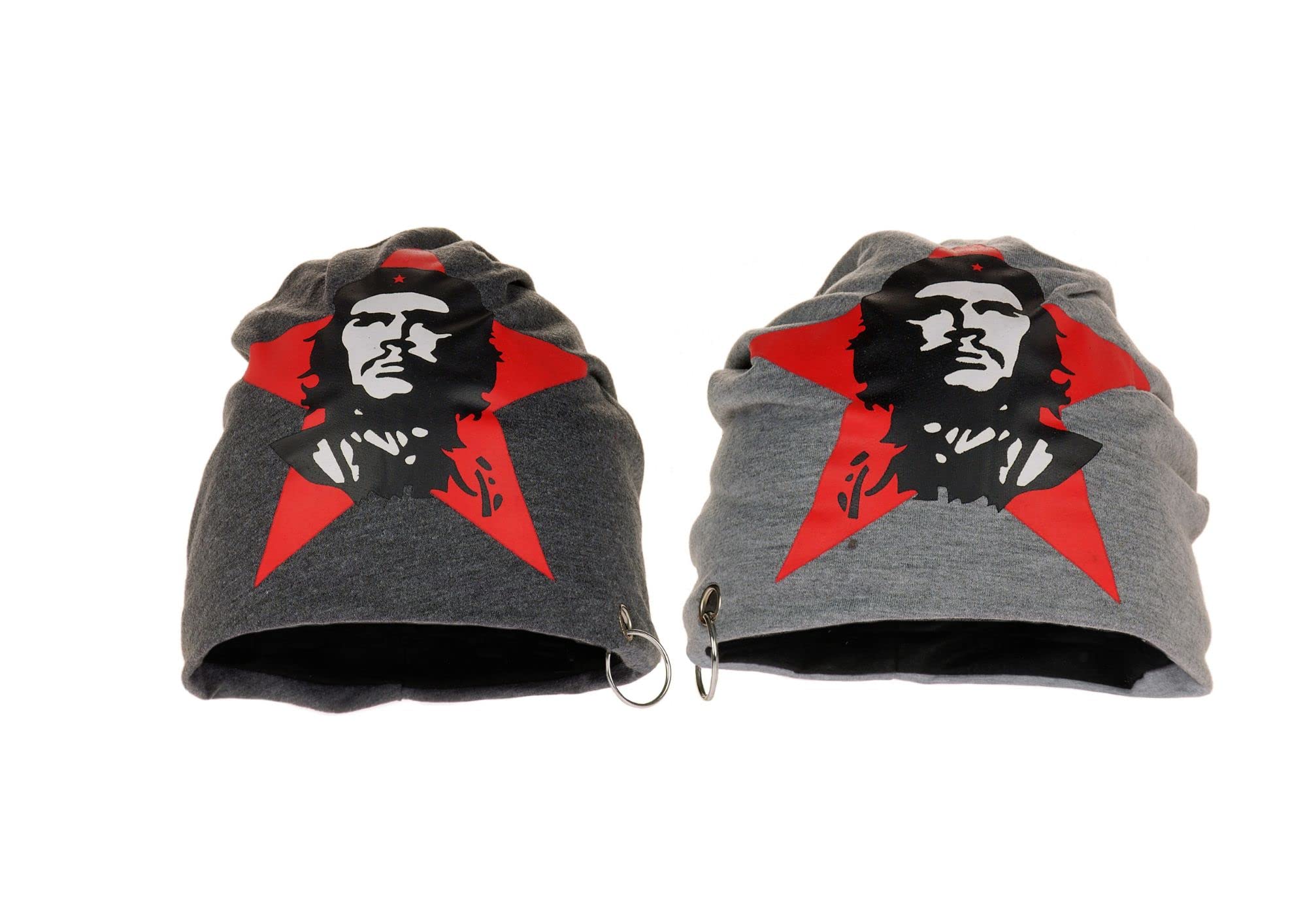 FabSeasonsCotton Beanie with Stud Accessories and Faux Fur Lining on The Inner for Winters Pack of 2