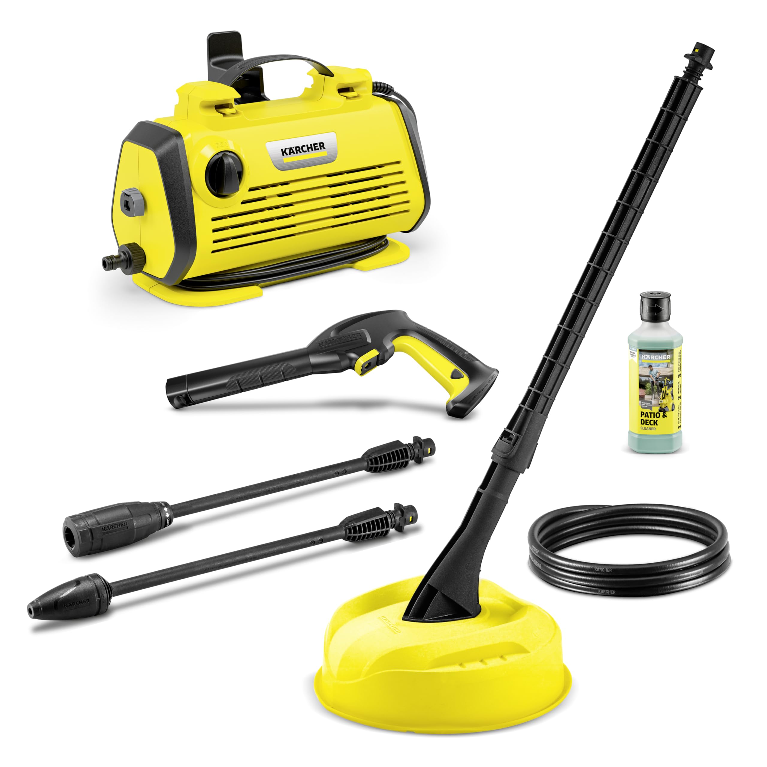 Kärcher High Pressure Washer K 3 Horizontal Plus Home, pressure: max. 120 bar, flow rate: 380 l/h, surface performance: 25 m²/h, water filter, weight: 3.6 kg, high pressure hose, spool handle, spool