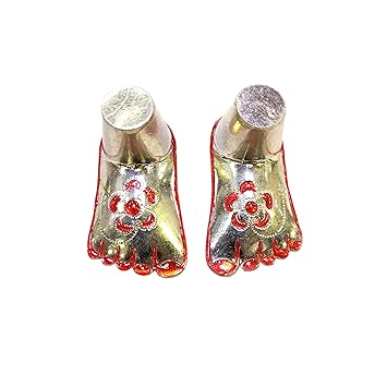 THE RAJLAXMI JEWELLERS Silver Charan Paduka Tara Maa (White)