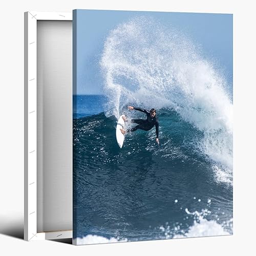 Miniatura 36 de Póster retro de Hawaii Surfing Fun para verano, playa tropical, arte de pared, olas del océano azul, surfista, tabla de surf, tabla de surf, Arte de