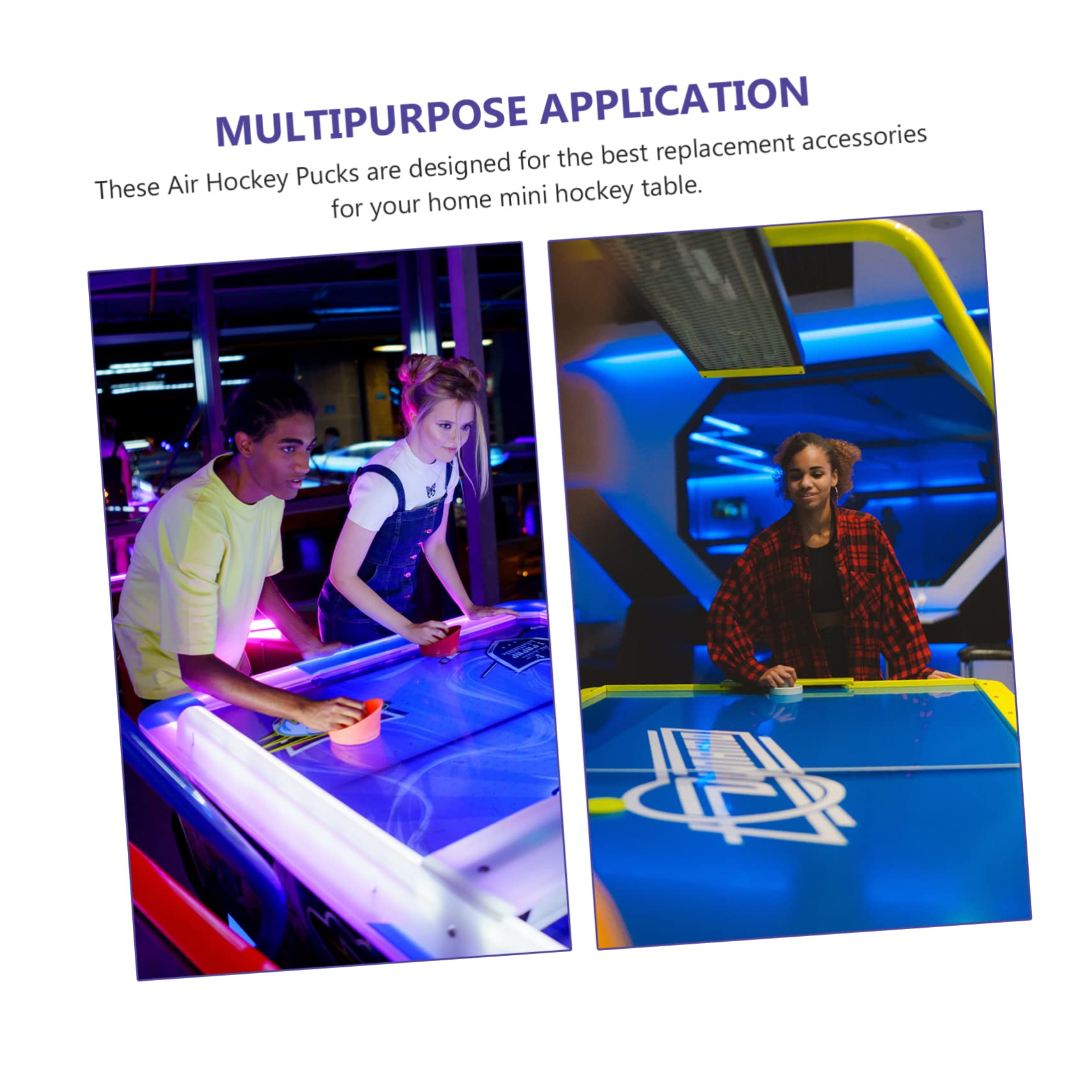 Anneome Complete Air Hockey Kit 96mm Paddles Tabletop Hockey Game Parts for Family Fun