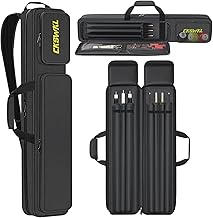 Pool Cue Case 3x4 - Soft Padded Multi-Pocket Billiard Backpack with Adjustable Shoulder Straps for 3 Butts 4 Shafts, Durable Pool Stick Carrying Bag for Men & Women