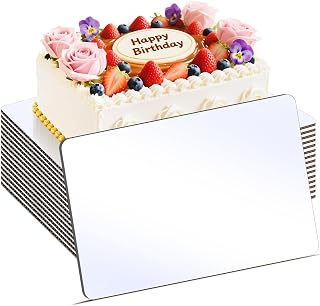 DGB 12 Pcs 19x14 Cakes Boards Rectangle White, Quarter Half Sheet Cake Board, Cake Cardboard Rectangle, Greaseproof Sturdy Dessert Base, Disposables Cakes Boards for Desserts, Cupcakes, Pizza, Pies