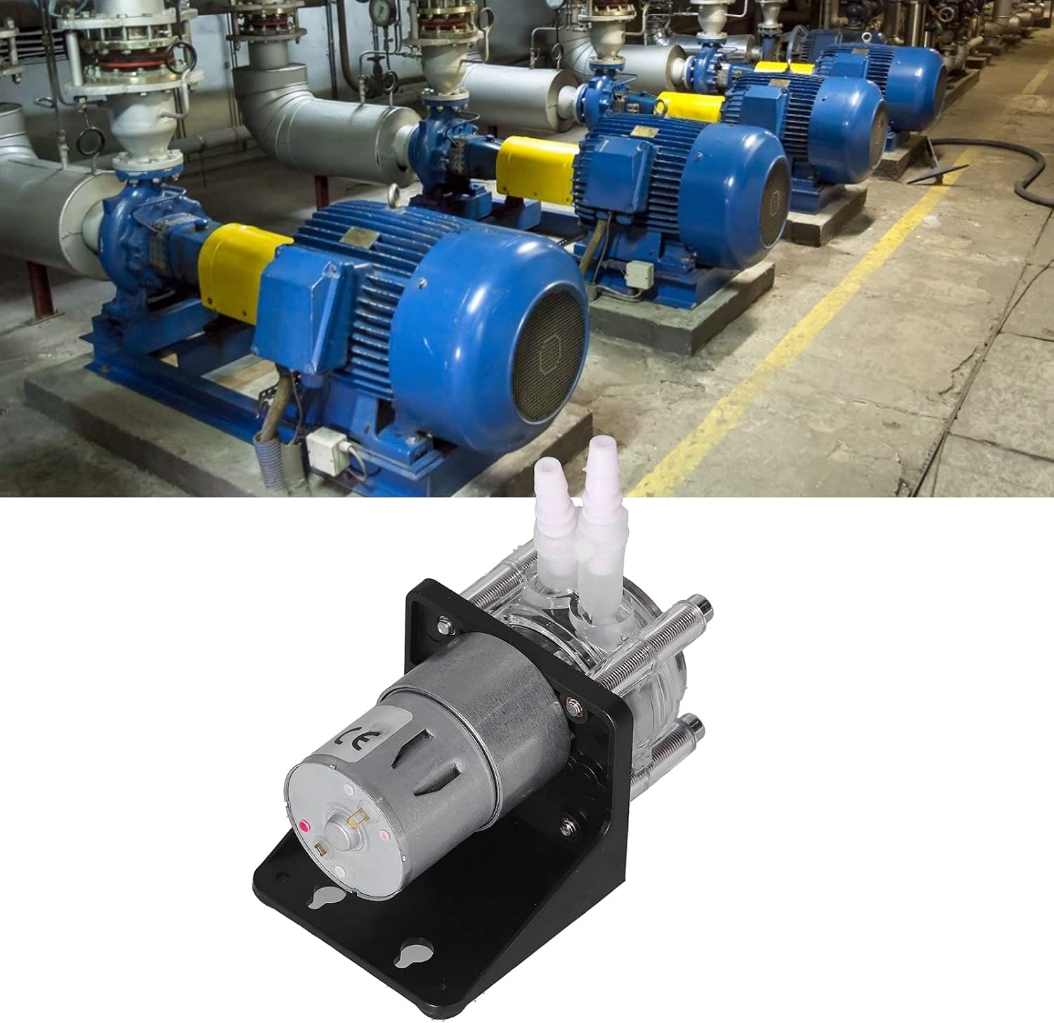 500mL/min G928 Peristaltic Pump 3 Rollers Large Flow Liquid Dosing Pumps with Silicone Hose Strong Suction Peristaltic Pump(12V)
