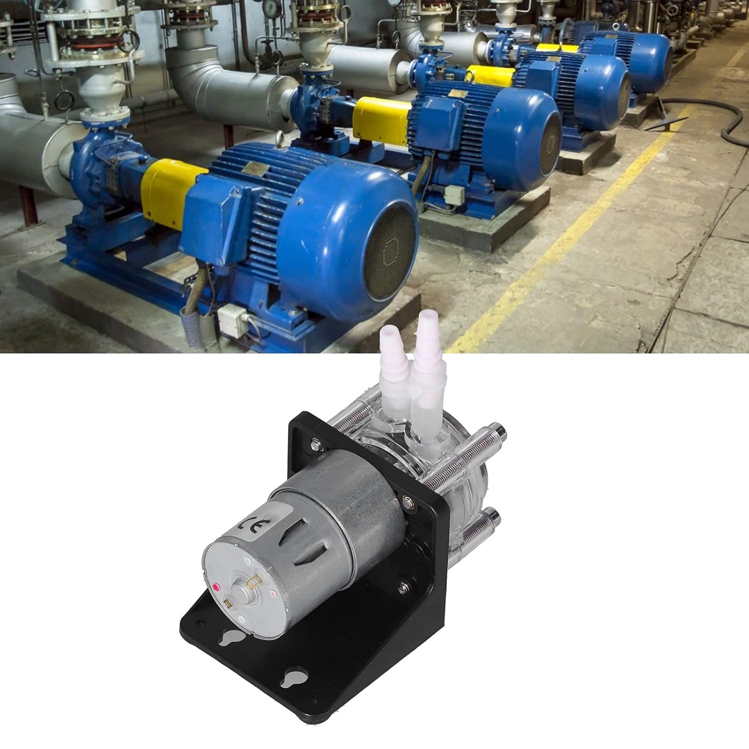 Peristaltic Dosing Pump, Peristaltic Pump DC Dosing Pump Self Priming Roller Peristaltic Pump with Silicone, Industrial Peristaltic Metering Pumps (12V)