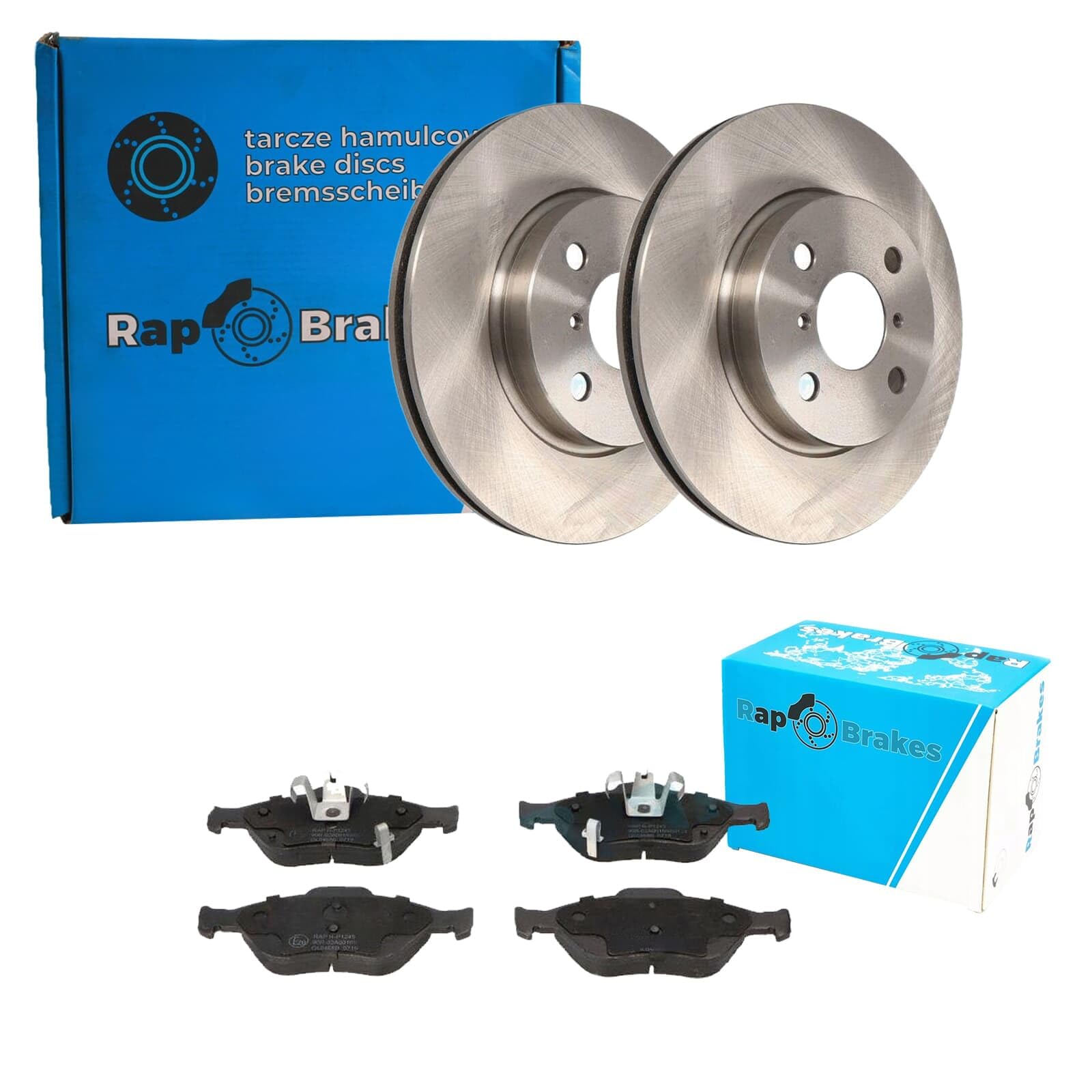 RAP Brakes Bremsenset 258mm vorne | R-D0275 + R-P1245 Kompatibel mit Yaris (_P13_),Yaris (_P9_)