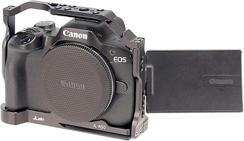 Miniatura 4 de Foto4easy R50 - Soporte de jaula para cámara sin espejo Canon EOS R50, placa de liberación rápida para Arca-Swiss, orificios de tornillo de 1/4 y