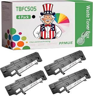 High Yield TBFC505 Waste Toner Box Compatible for Toshiba E Studio 4508LP 4555C 4515AC Printers, Clearly Print (4 Pack Black)