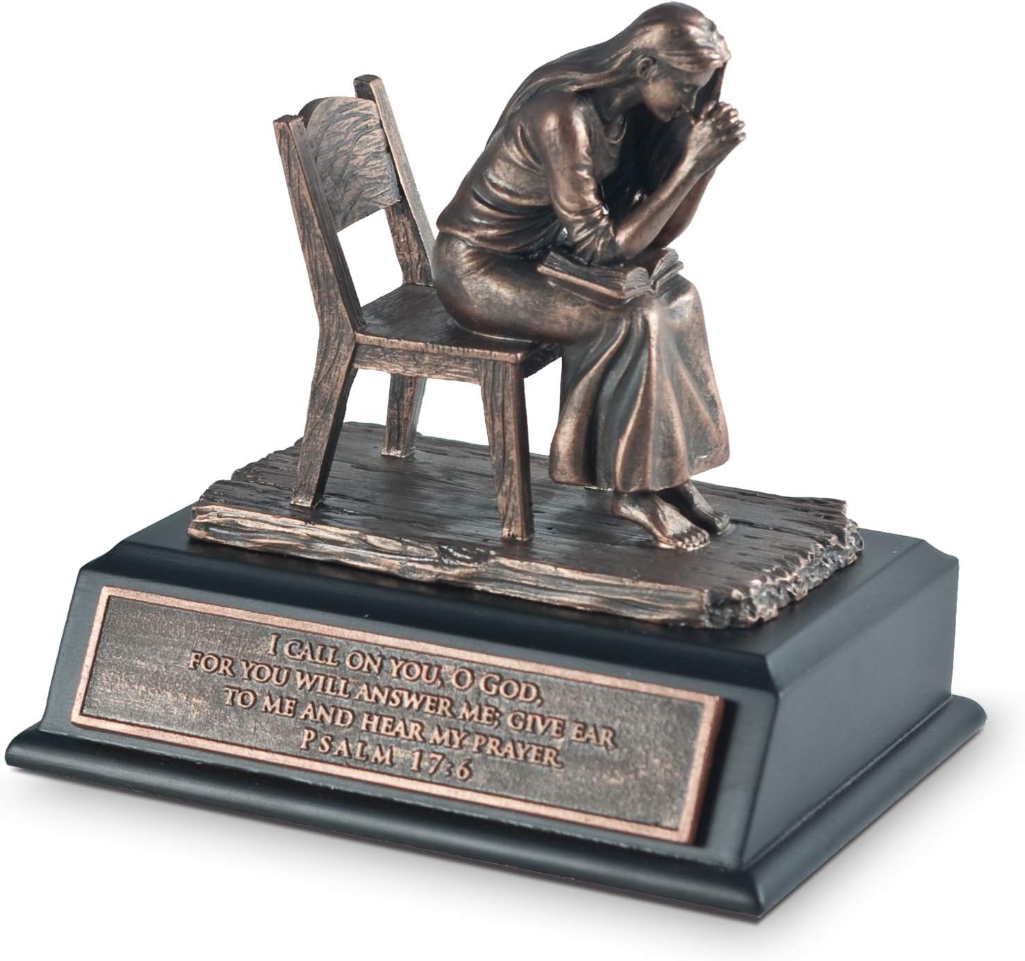 Lighthouse Christian Products Hombre De Oración (Praying Man) Bronzelike Finish 5.5 x 7.5 Resin Sculpture