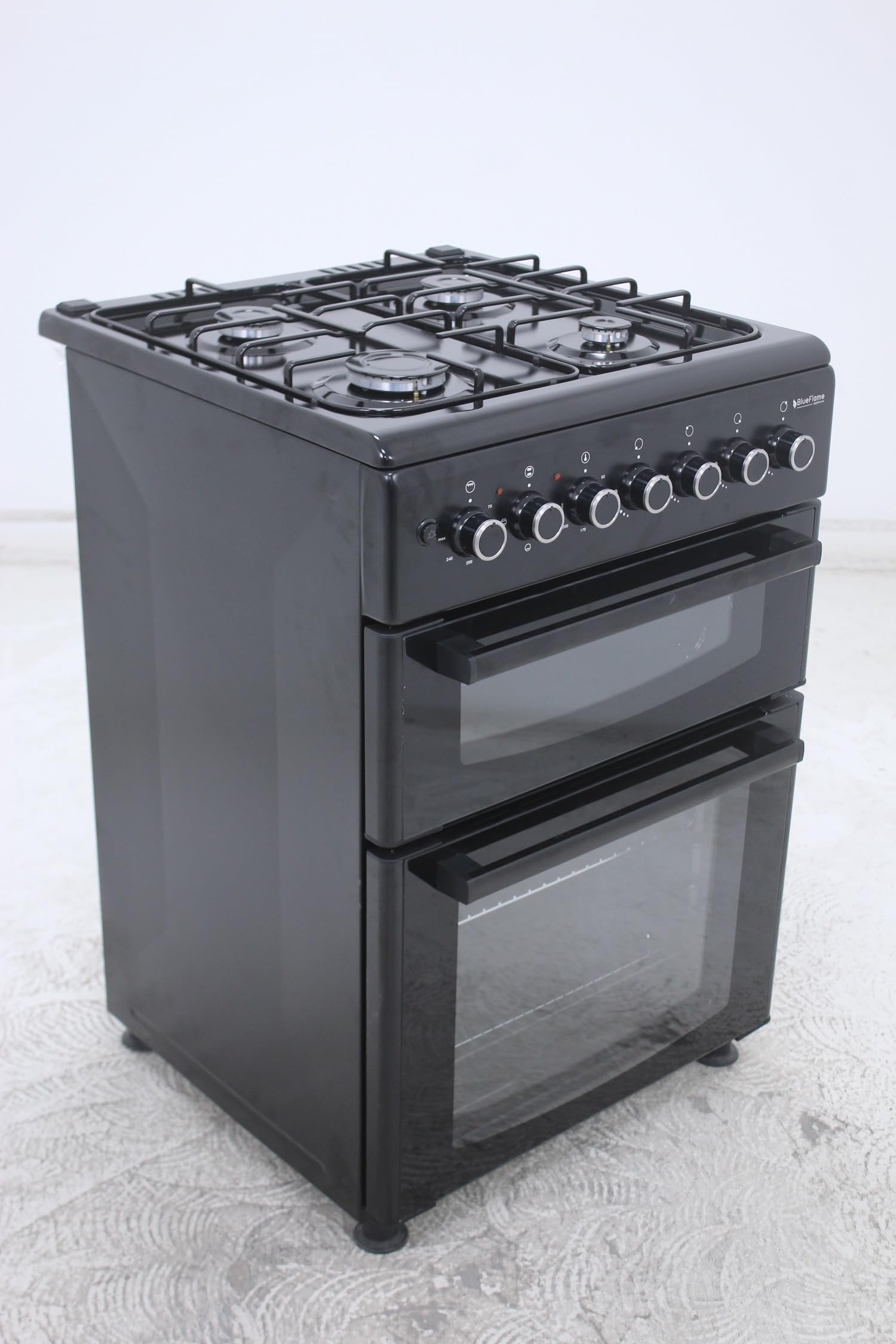 BlueFlame DG6403XBZB 60 cm Freestanding Dual Fuel Cooker With Double Cavity Oven - Black - 2